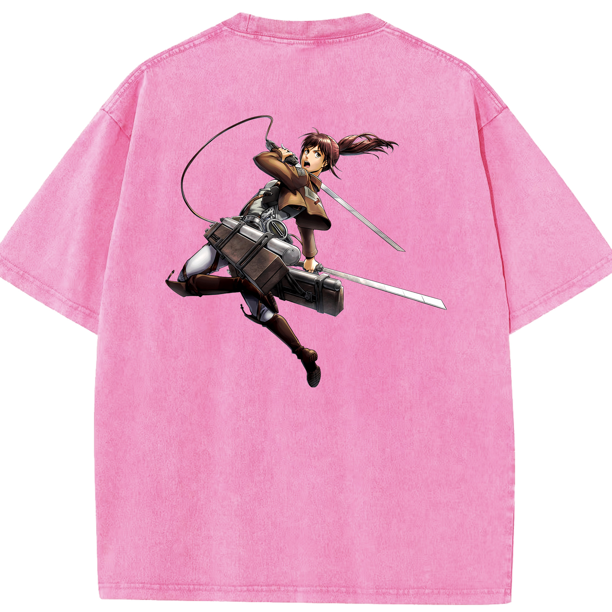 （画像用） 進撃の巨人 サシャ·ブラウス Attack on Titan Sasha Blaus 綿100% ヴィンテージ風 半袖Tシャツ（背面プリント）